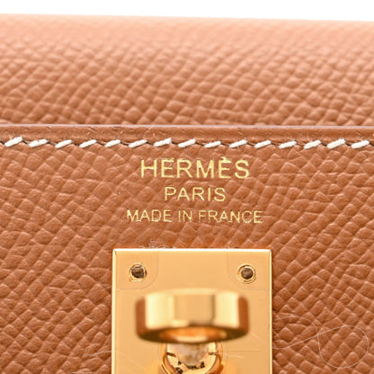 HERMES Epsom Kelly Sellier 25 Gold