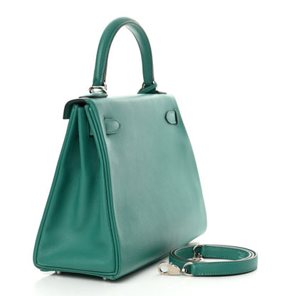 HERMES Evercolor Verso Kelly Retourne 28 Vert Verone Bleu Du Nord