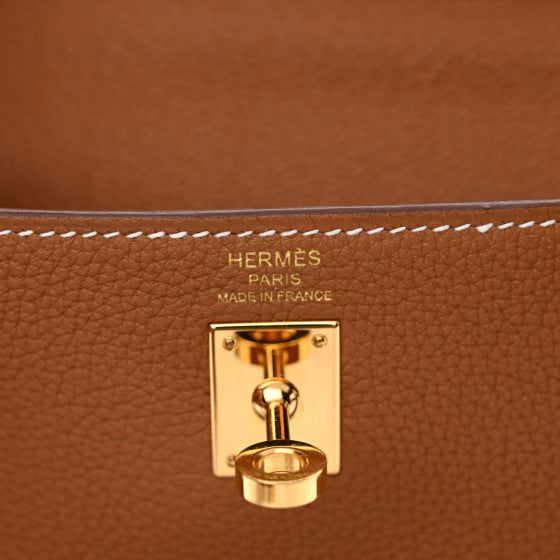 HERMES Togo Kelly Retourne 25 Gold