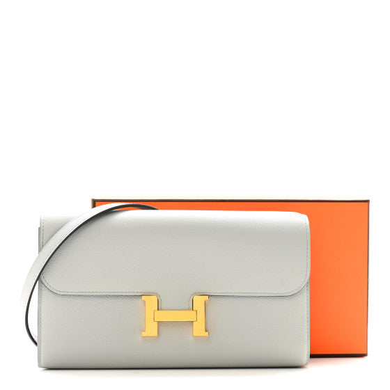 HERMES Evercolor Constance Wallet To Go Bleu Glacier