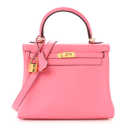 HERMES Swift Kelly Retourne 25 Rose Azalee