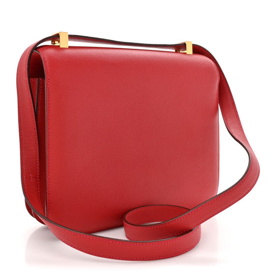 HERMES Evercolor Constance 24 Rouge Casaque