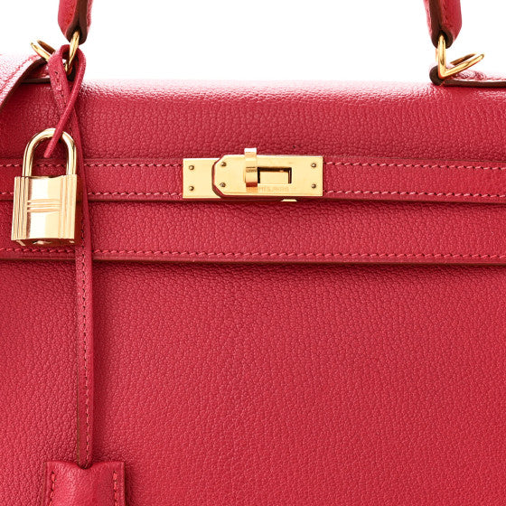 HERMES Chevre Kelly Sellier 25 Framboise