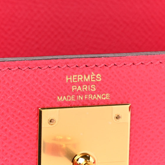 HERMES Epsom Kelly Sellier 28 Rose Extreme