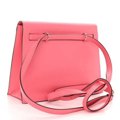 HERMES Evercolor Kelly Danse II Belt Bag Rose Azalee