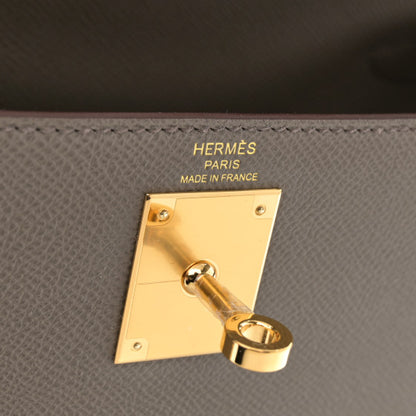 HERMES Epsom Kelly Sellier 28 Etain