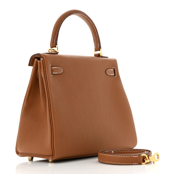 HERMES Togo Kelly Retourne 25 Gold