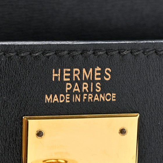 HERMES Box Kelly Retourne 32 Black