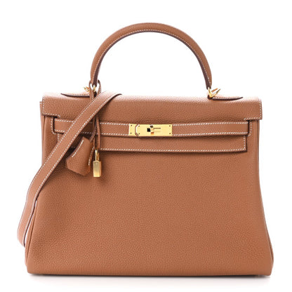 HERMES Togo Kelly Retourne 32 Gold