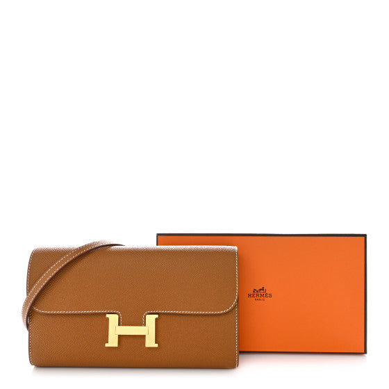 HERMES Epsom Constance Long Wallet To Go Gold