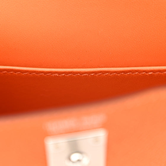 HERMES Epsom Mini Kelly Sellier 20 Orange