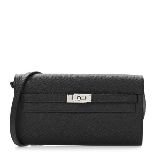 HERMES Epsom Kelly Wallet To Go Black