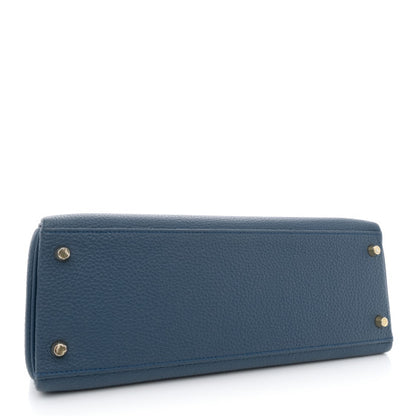 HERMES Togo Kelly Retourne 32 Bleu Saphir