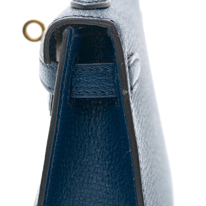 HERMES Chevre Mysore Mini Kelly Sellier 20 Bleu Saphir