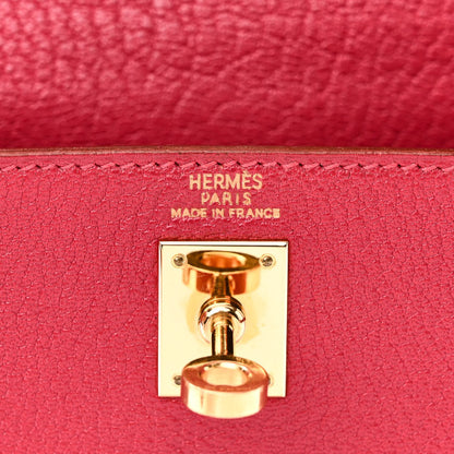 HERMES Chevre Kelly Sellier 25 Framboise