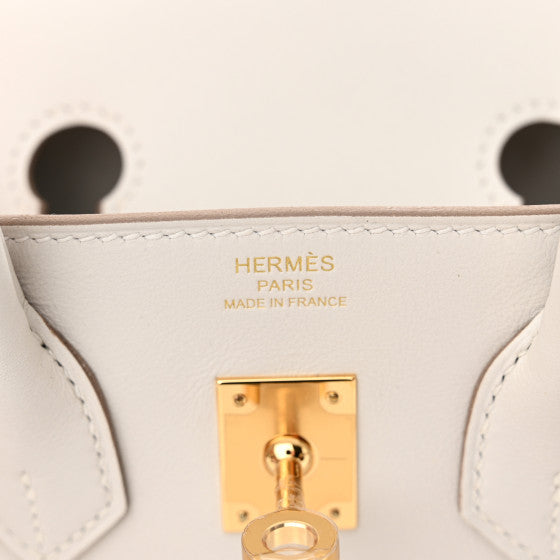 HERMES Swift Birkin 25 Gris Pale