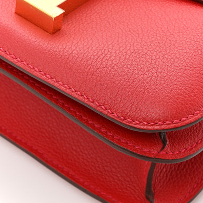 HERMES Evercolor Constance 24 Rouge Casaque