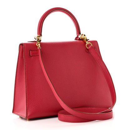 HERMES Chevre Kelly Sellier 25 Framboise