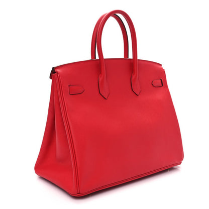 HERMES Epsom Birkin 35 Rouge Casaque