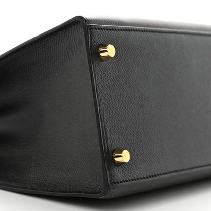 HERMES Epsom Kelly Sellier 28 Black