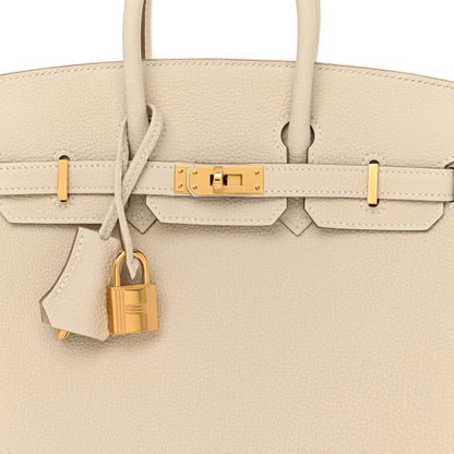 HERMES Togo Birkin 25 Craie