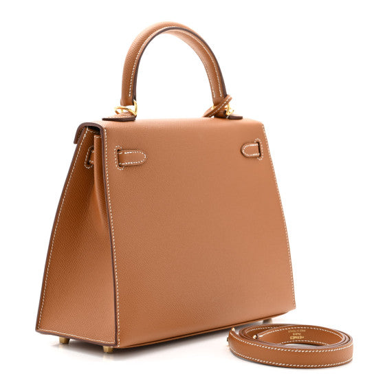 HERMES Epsom Kelly Sellier 25 Gold