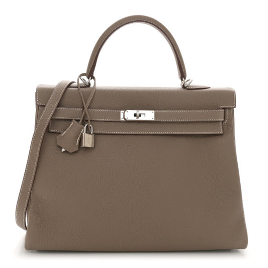 HERMES Togo Kelly Retourne 35 Etoupe