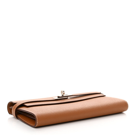 HERMES Epsom Kelly Longue Wallet Gold