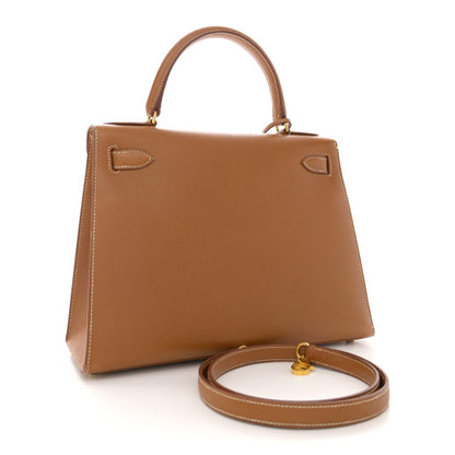 HERMES Courchevel Kelly Sellier 28 Gold