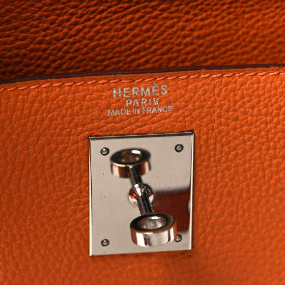 HERMES Taurillon Clemence Kelly Sellier 32 Potiron