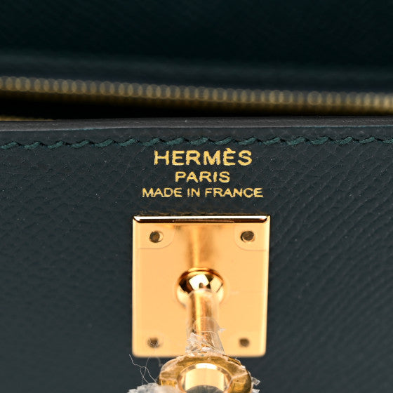 HERMES Epsom Kelly Sellier 25 Vert Cypress