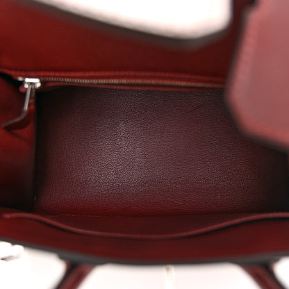 HERMES Madame Calfskin Birkin Sellier 25 Rouge H