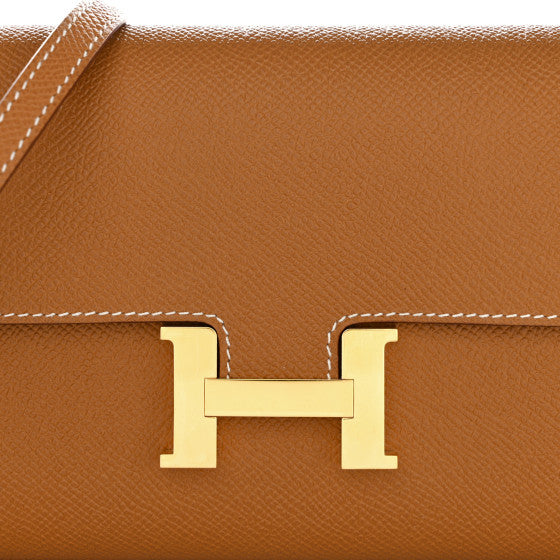 HERMES Epsom Constance Long Wallet To Go Gold