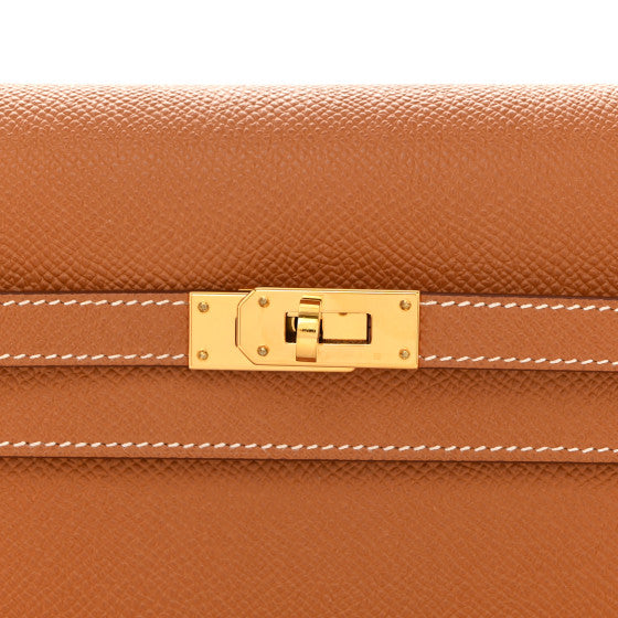 HERMES Epsom Kelly Wallet To Go Gold