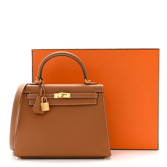 HERMES Epsom Kelly Sellier 25 Gold