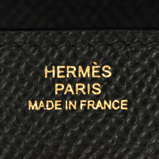 HERMES Epsom Kelly Wallet To Go Black