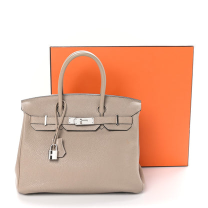 HERMES Togo Birkin 30 Gris Tourterelle