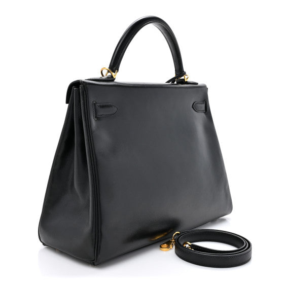 HERMES Box Kelly Retourne 32 Black