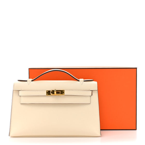 HERMES Swift Kelly Pochette Clutch Nata