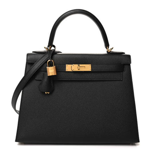 HERMES Epsom Kelly Sellier 28 Black