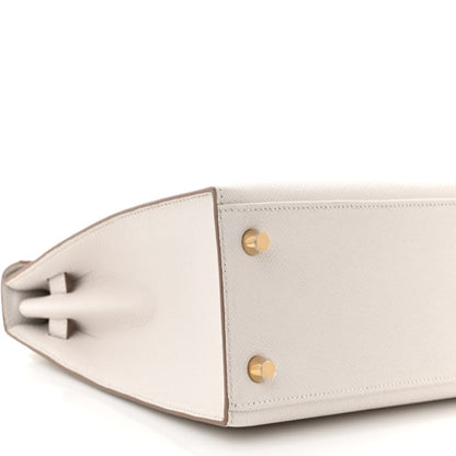 HERMES Epsom Kelly Sellier 25 Gris Pale