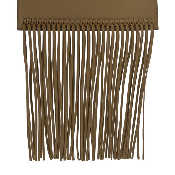 HERMES Swift Kelly Danse Anate Fringed Belt Bag Beige Marfa