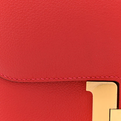 HERMES Evercolor Constance 24 Rouge Casaque