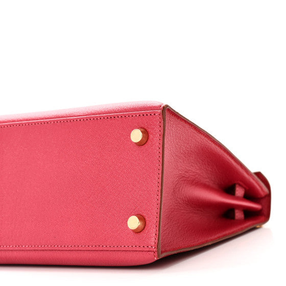 HERMES Chevre Kelly Sellier 25 Framboise