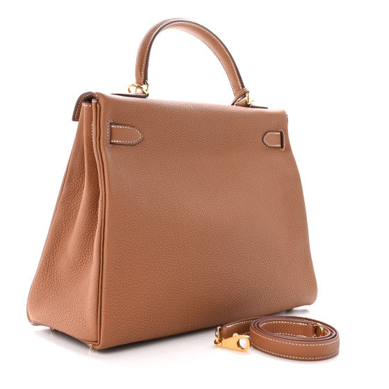 HERMES Togo Kelly Retourne 32 Gold