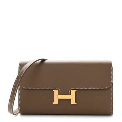 HERMES Evercolor Constance Wallet To Go Etoupe