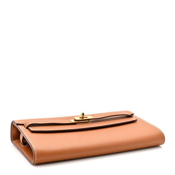 HERMES Epsom Kelly Wallet To Go Gold