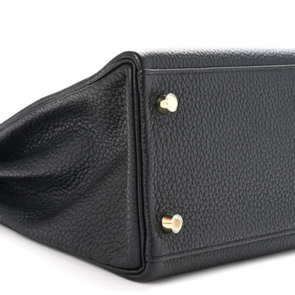 HERMES Taurillon Clemence Kelly Retourne 32 Black