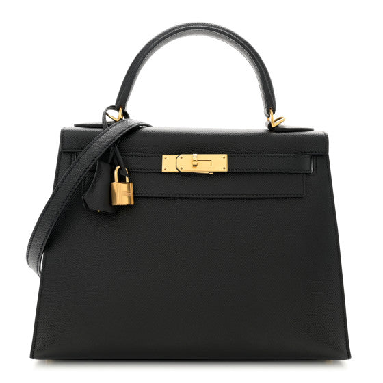 HERMES Epsom Kelly Sellier 28 Black