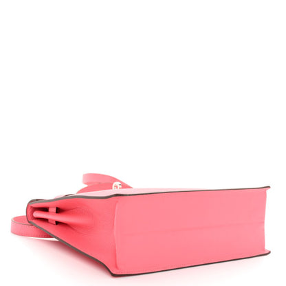 HERMES Evercolor Kelly Danse II Belt Bag Rose Azalee